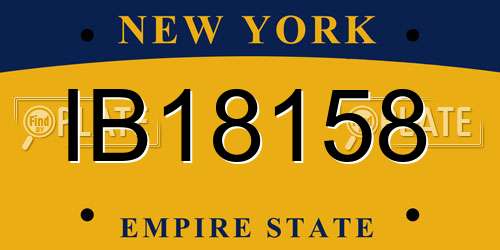 IB18158 New York License Plate