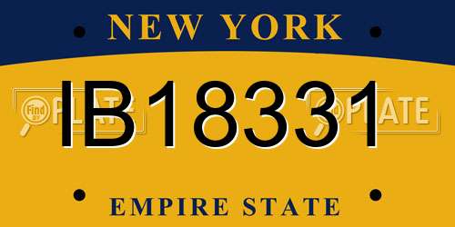 IB18331 New York License Plate