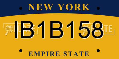 IB1B158 New York License Plate