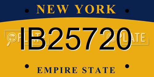 IB25720 New York License Plate