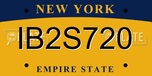 IB2S720 New York License Plate
