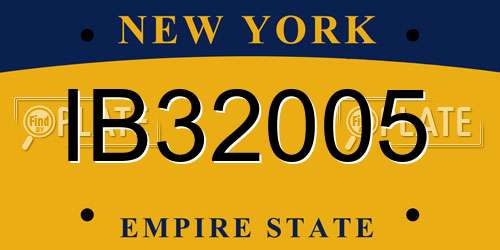 IB32005 New York License Plate