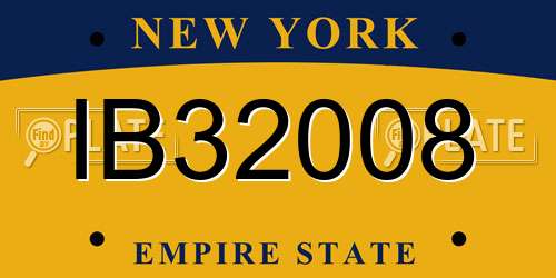 IB32008 New York License Plate