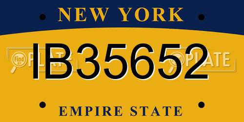 IB35652 New York License Plate