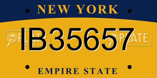 IB35657 New York License Plate