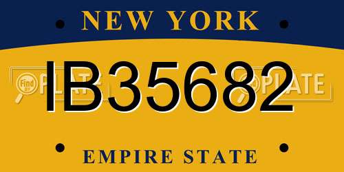 IB35682 New York License Plate