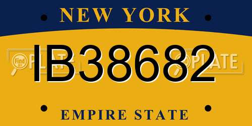 IB38682 New York License Plate