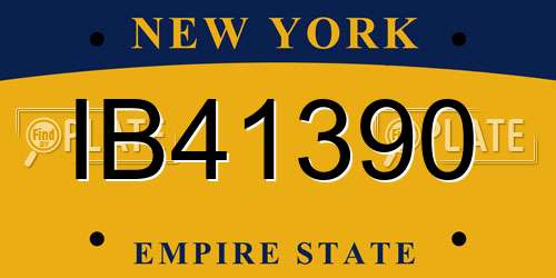 IB41390 New York License Plate