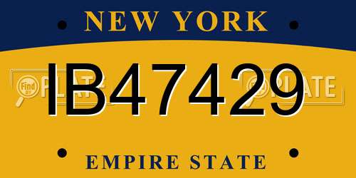 IB47429 New York License Plate