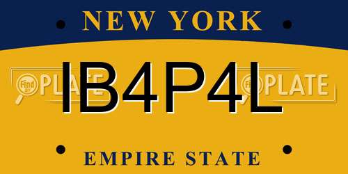 IB4P4L New York License Plate