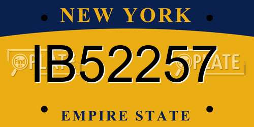 IB52257 New York License Plate