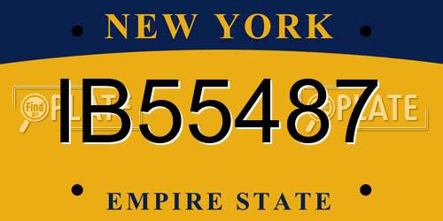 IB55487 New York License Plate