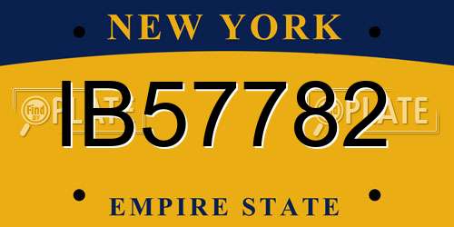 IB57782 New York License Plate