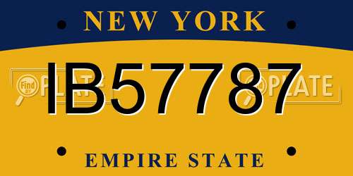 IB57787 New York License Plate