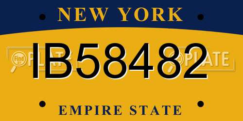 IB58482 New York License Plate