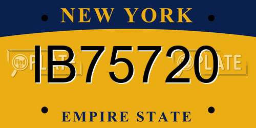IB75720 New York License Plate