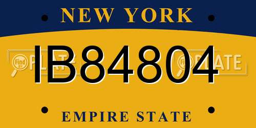 IB84804 New York License Plate