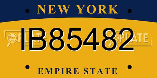 IB85482 New York License Plate