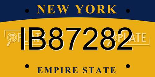 IB87282 New York License Plate