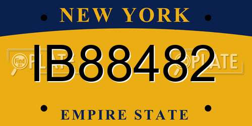 IB88482 New York License Plate