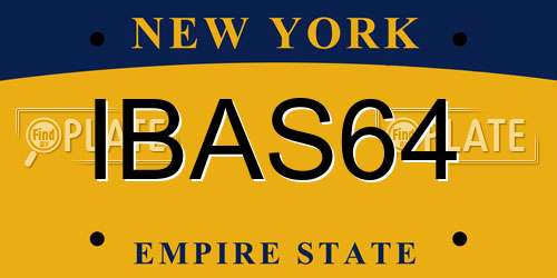 IBAS64 New York License Plate