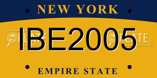 IBE2005 New York License Plate