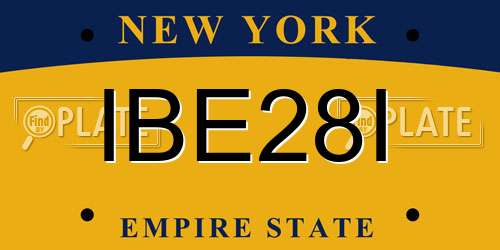 IBE28I New York License Plate