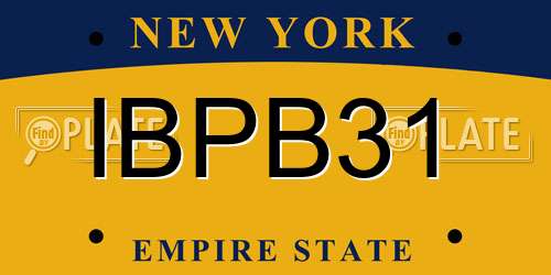 IBPB31 New York License Plate