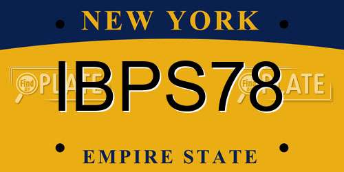 IBPS78 New York License Plate
