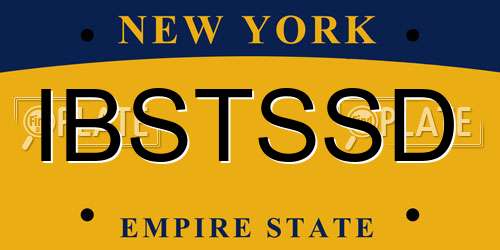 IBSTSSD New York License Plate