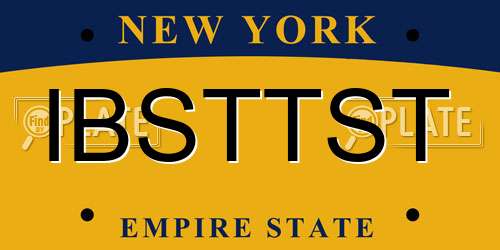 IBSTTST New York License Plate