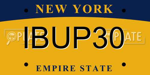 IBUP30 New York License Plate