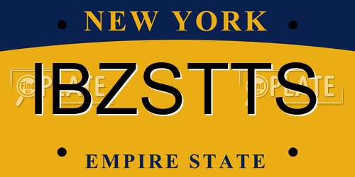 IBZSTTS New York License Plate