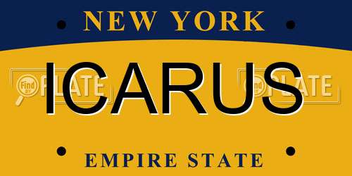 ICARUS New York License Plate