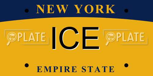ICE New York License Plate