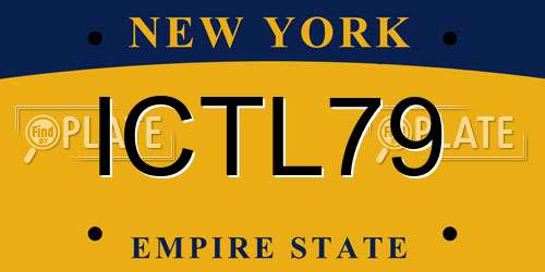 ICTL79 New York License Plate