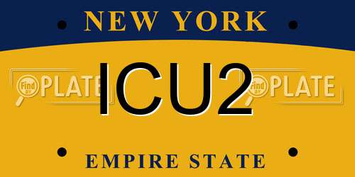 ICU2 New York License Plate