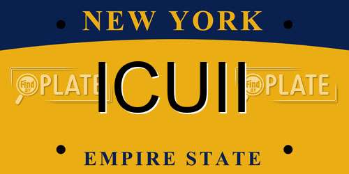 ICUII New York License Plate