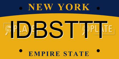 IDBSTTT New York License Plate
