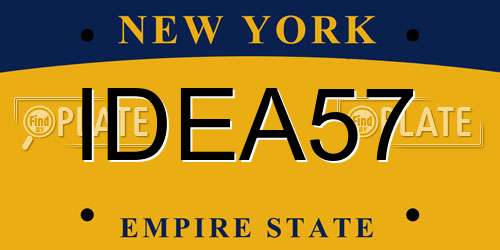 IDEA57 New York License Plate