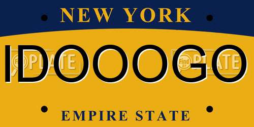 IDOOOGO New York License Plate