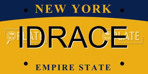 IDRACE New York License Plate
