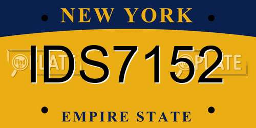 IDS7152 New York License Plate