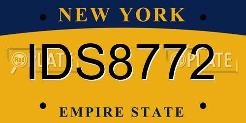 IDS8772 New York License Plate