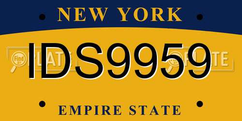 IDS9959 New York License Plate