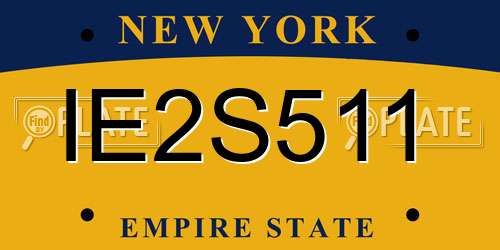 IE2S511 New York License Plate
