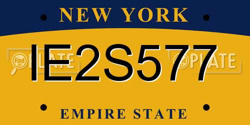 IE2S577 New York License Plate