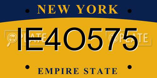 IE4O575 New York License Plate