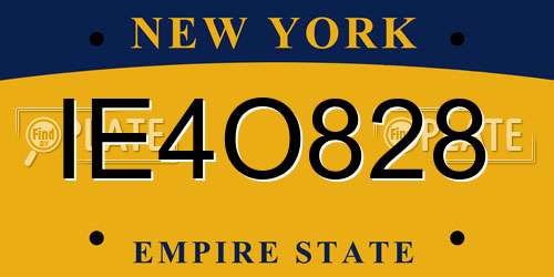 IE4O828 New York License Plate