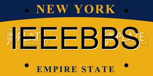 IEEEBBS New York License Plate
